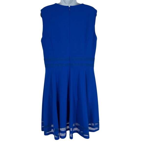Calvin Klein Illusion-Trim Fit & Flare Dress Women's Size 16 - Picture 4 of 8